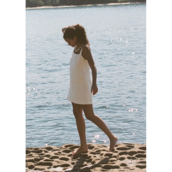 W‎ by Worth White Cotton Square Neck Dress - Picture 2 of 8